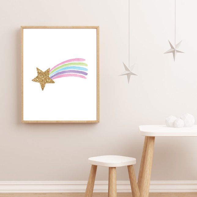 Póster Estrella de tiro arcoiris en pared de guarderías d (Subido por el creador)