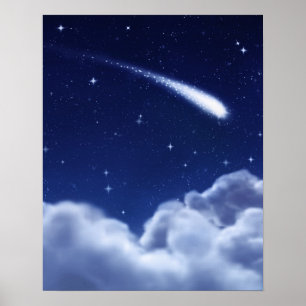 Póster Estrella de tiro sobre Poster de nubes