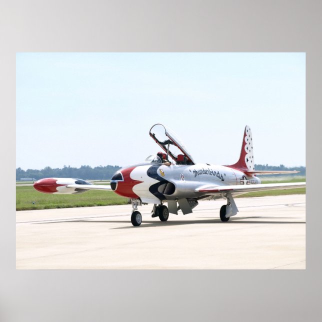Póster Estrella De Tiroteo Lockheed T-33 En Shaw AFB. (Frente)