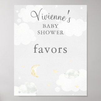 Póster Estrella de Twinkle Gray Baby Shower favorece