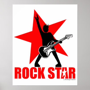 Póster Estrella del rock