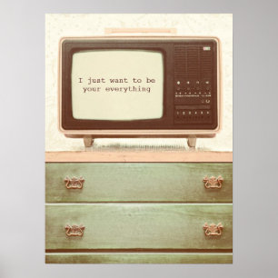 Póster Estrella del vintage TV