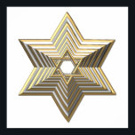 Póster Estrella dorada de David<br><div class="desc">Golden Star of David Siéntete libre de agregar tus propias palabras y/o fotos a este artículo a través de las grandes herramientas de personalización de Zazzle. Este diseño también está disponible en docenas de otros productos. ¡Gracias por pasar por aquí! ¡Dios bendiga!</div>