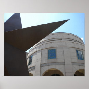 Póster Estrella Estatal de Texas y Museo del Estado de Te