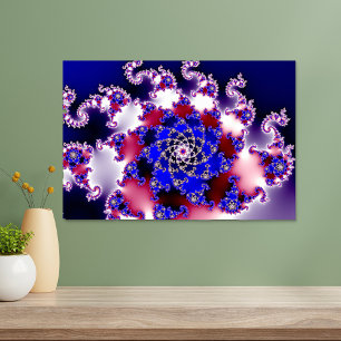 Póster Estrella Fractal Mandelbrot Púrpura