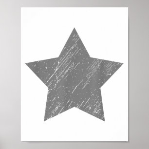 Póster Estrella gris con molestias estelares