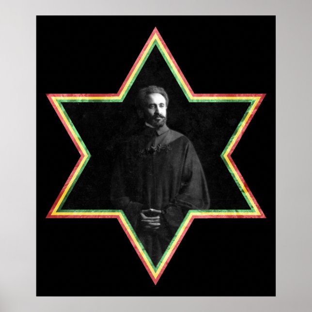 Póster Estrella Haile Selassie de David (Frente)