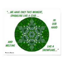 Estrella kaleidoscópica Poster de copos de nieve.1