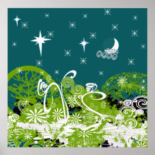 Póster Estrella lunar