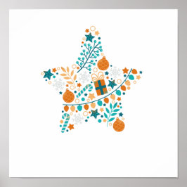 Póster Estrella navidad