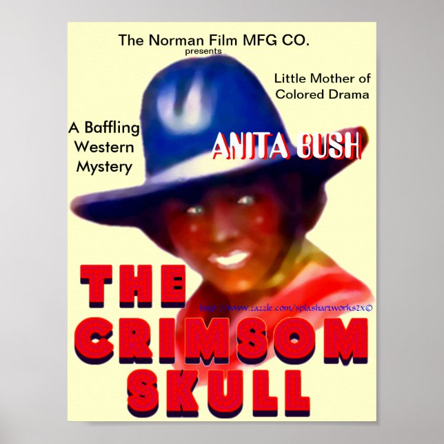 Póster "Estrella negra de cine silencioso" (Frente)