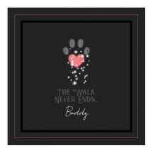 Estrella Negra Luz Rosa Huella de Perro Memorial