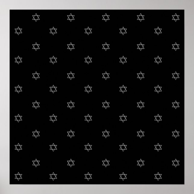Póster Estrella plateada 3-D de David (Frente)