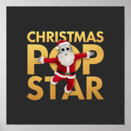 Póster Estrella Pop de Navidad Cute & Colorida Fiesta 