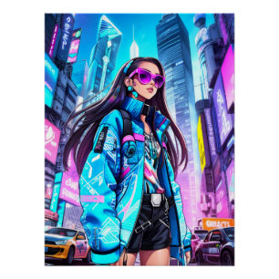 Póster Estrella pop futurista 0002