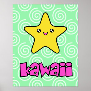 Póster Estrella Poster de Kawaii