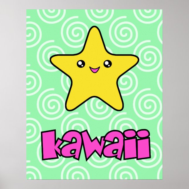 Póster Estrella Poster de Kawaii (Frente)