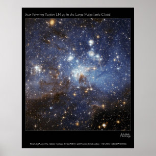 Póster Estrella que forma la región LMC LH95