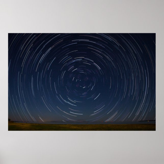 Póster Estrella recorre el lago Huron en St. Ignace, MI (Frente)