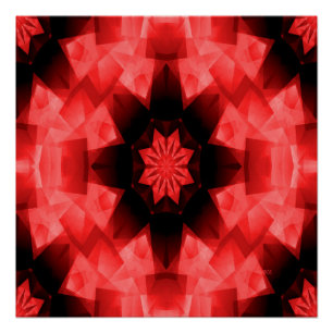 Póster Estrella roja de amapola..