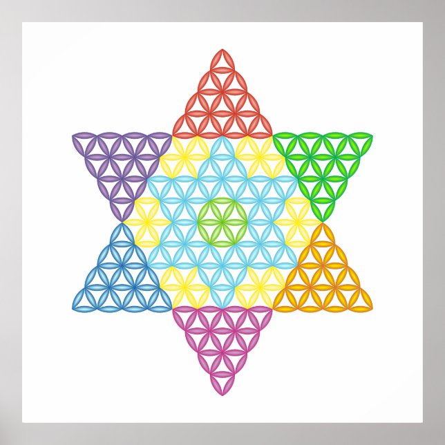 Póster Estrella Sagrada - Estrella De La Vida, 04/3D-CF. (Frente)