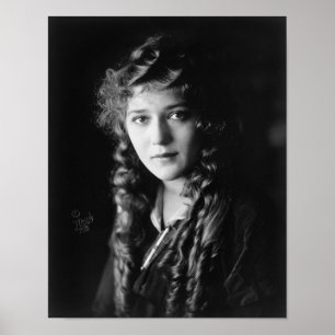 Póster Estrella silenciosa de cine Mary Pickford
