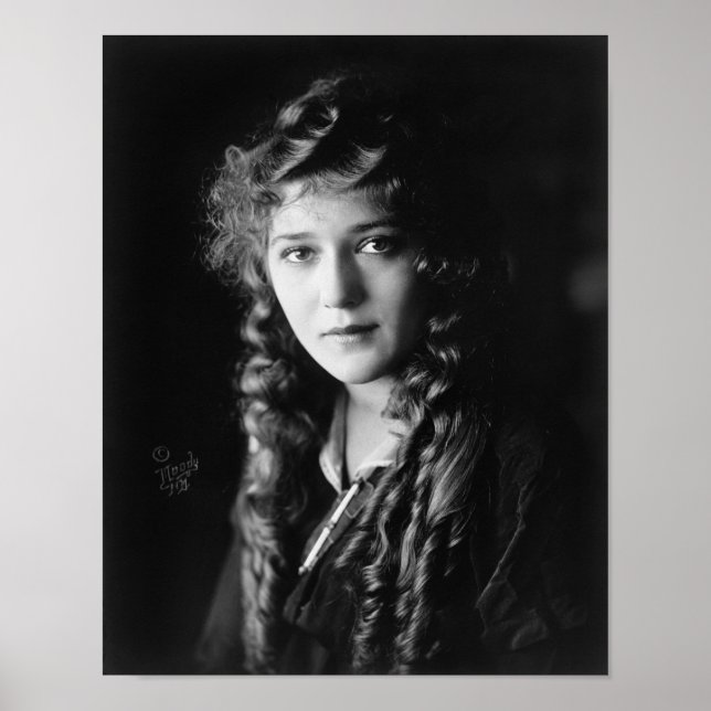 Póster Estrella silenciosa de cine Mary Pickford (Frente)