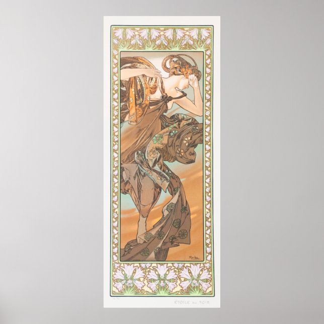 Póster Estrella vespertina de Alphonse Mucha (Frente)