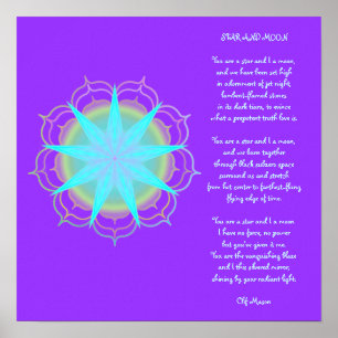 Póster Estrella y luna