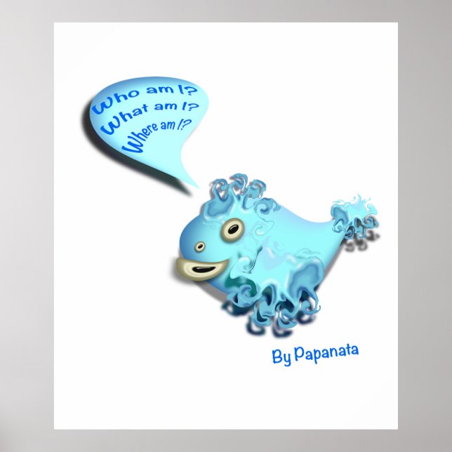 Póster estrellado, cómico, pegatina, que soy, qué soy, (Frente)