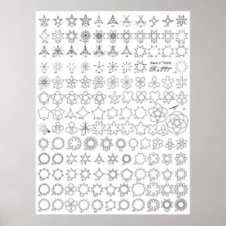 Póster Estrellas 2 Tattoo Flash
