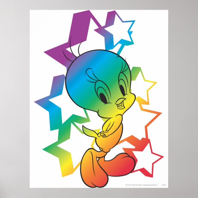 Póster Estrellas arcoiris TWEET™ (Frente)