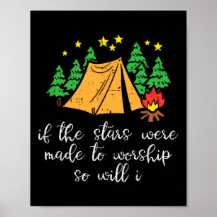 Póster Estrellas de Camping Hechas Para Adorar a Hombres