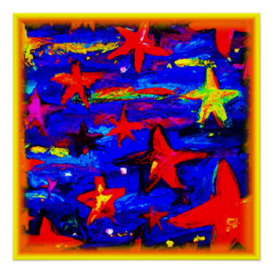 Póster Estrellas de color rojo. ¡Hazte con una en Zazzle