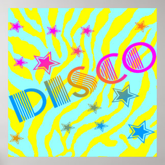 Póster Estrellas de disco vintage de Corey Tiger 80
