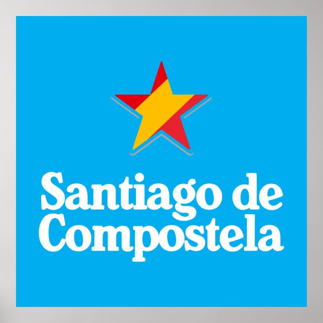 Póster Estrellas de España – Santiago de Compostela (Frente)