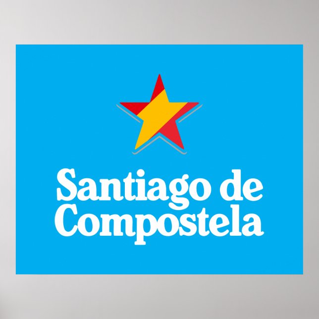 Póster Estrellas de España – Santiago de Compostela (Frente)