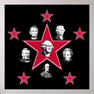 Póster Estrellas de la historia de Estados Unidos