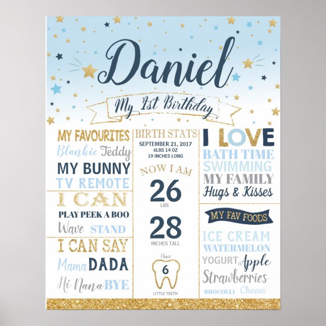 Póster Estrellas de la Primera Estrella de Twinkle (Frente)