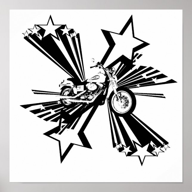 Póster Estrellas de motocicletas (Frente)