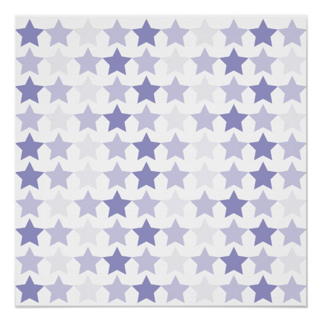 Póster Estrellas de Ombre Azul Patriótico (Anverso)
