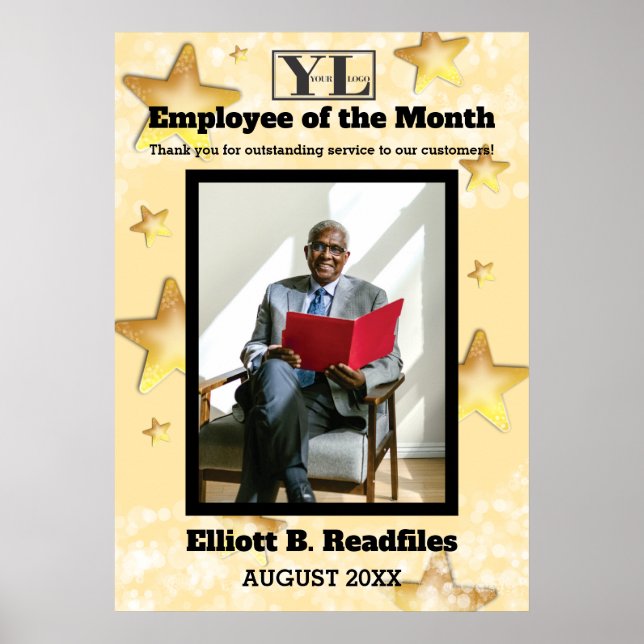Póster Estrellas de oro falsas animan a los empleados del (Frente)