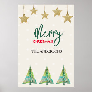 Póster Estrellas De Oro Y Poster De Árboles Acuáticos Col