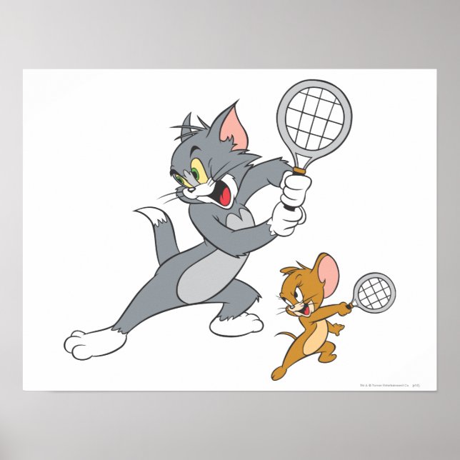 Póster Estrellas de tenis Tom y Jerry 1 (Frente)