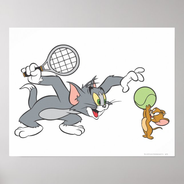 Póster Estrellas de tenis Tom y Jerry 2 (Frente)