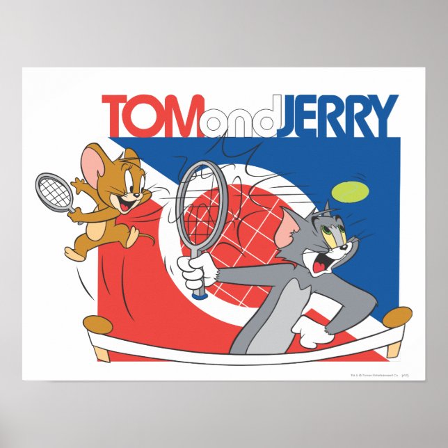 Póster Estrellas de tenis Tom y Jerry 4 (Frente)