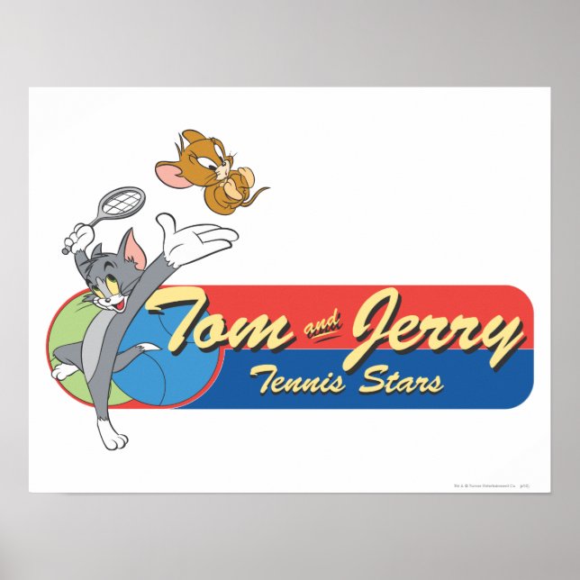 Póster Estrellas de tenis Tom y Jerry 6 (Frente)