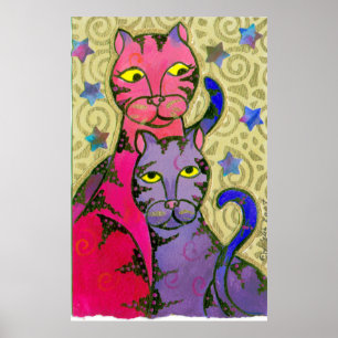 Póster Estrellas del gato N