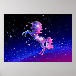 Póster Estrellas del universo de la galaxia en el espacio