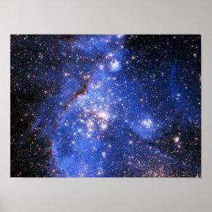 Póster Estrellas Embriónicas azules caídas
